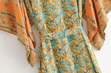 Boho Robe, Kimono Robe, Calla in Orange - Wild Rose Boho