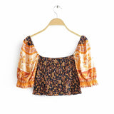 Boho 2 Piece Set, Matching Crop Top and Maxi Skirt, Jasmine in Navy - Wild Rose Boho