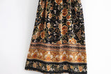 Boho Robe, Kimono Robe, Rosa Black Midnight - Wild Rose Boho