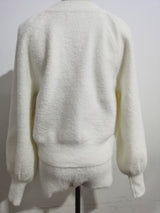 Autumn Winter 2 Piece Set, Matching Jacket and Mini Skirt, Furry Vintage Winter in Show White - Wild Rose Boho