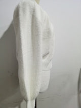 Autumn Winter 2 Piece Set, Matching Jacket and Mini Skirt, Furry Vintage Winter in Show White - Wild Rose Boho