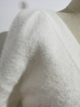 Autumn Winter 2 Piece Set, Matching Jacket and Mini Skirt, Furry Vintage Winter in Show White - Wild Rose Boho