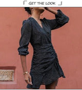 Mini Dress, Boho Dress, Vintage Dress, Sparking Party Black and Silver - Wild Rose Boho