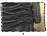 Mini Dress, Boho Dress, Vintage Dress, Sparking Party Black and Silver - Wild Rose Boho