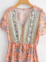 Mini Dress, Boho Dress, Sundress, Blue Calla - Wild Rose Boho