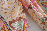 Boho Robe, Kimono Robe, Sweet Vintage Pink Flower - Wild Rose Boho