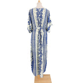 Beach Dress, Cover Up, Kaftan Dress, Blue Tie Dry - Wild Rose Boho