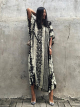 Beach Dress, Cover Up, Kaftan Dress, Black Tie Dry - Wild Rose Boho