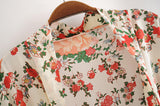 Boho Robe, Kimono Robe, Camila White Floral - Wild Rose Boho