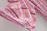 Boho Robe, Kimono Robe, Pink Susan Vine - Wild Rose Boho