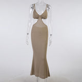 Beach Dress, Cover Up, Maxi Dress. Backless Dress, Mariana in Black, Yellow and Brown - Wild Rose Boho