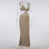 Beach Dress, Cover Up, Maxi Dress. Backless Dress, Mariana in Black, Yellow and Brown - Wild Rose Boho