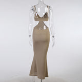 Beach Dress, Cover Up, Maxi Dress. Backless Dress, Mariana in Black, Yellow and Brown - Wild Rose Boho