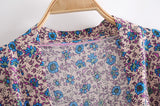 Boho Robe, Kimono Robe, Lovely Purple Verbena - Wild Rose Boho