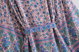 Boho Robe, Kimono Robe, Lovely Purple Verbena - Wild Rose Boho
