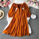 Midi Dress, Boho Vintage Dress, Smocked Dress, Honey in Green, Pink, Orange, Yellow and Red - Wild Rose Boho