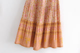 Boho Skirt, Hippie Skirts, Maxi Skirt, Crimson Fire Pink