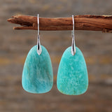 Boho Earrings, Dangle Earrings, Mint Amazonite