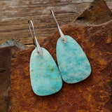 Boho Earrings, Dangle Earrings, Mint Amazonite