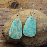 Boho Earrings, Dangle Earrings, Mint Amazonite
