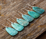 Boho Earrings, Dangle Earrings, Mint Amazonite
