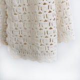 Boho Cardigan,Vinatge Crochet Cardigan Blouse, Marry White and Apricot - Wild Rose Boho