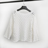 Boho Cardigan,Vinatge Crochet Cardigan Blouse, Marry White and Apricot - Wild Rose Boho