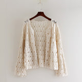 Boho Cardigan,Vinatge Crochet Cardigan Blouse, Marry White and Apricot - Wild Rose Boho