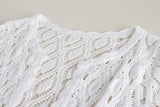 Boho Cardigan,Vinatge Crochet Cardigan Blouse, Marry White and Apricot - Wild Rose Boho