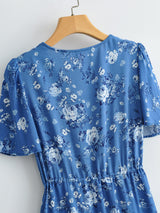 Mini Dress, Boho Dress, Sundress, Vacation in Blue Sea - Wild Rose Boho