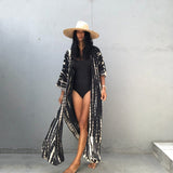 Boho Robe, Beach Robe, Black, Hoodie Robe Green Pink Tie Dry - Wild Rose Boho