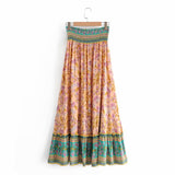 Boho Skirt, Maxi Skirt, Orose Pink Aurelia - Wild Rose Boho