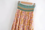 Boho Skirt, Maxi Skirt, Orose Pink Aurelia - Wild Rose Boho