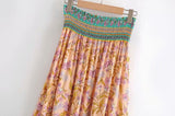 Boho Skirt, Maxi Skirt, Orose Pink Aurelia - Wild Rose Boho