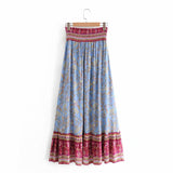 Boho Skirt, Maxi Skirt, Blue Aurelia - Wild Rose Boho