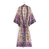 Boho Robe, Kimono Robe, Carina Rose Purple - Wild Rose Boho