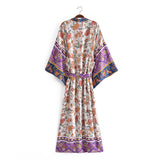 Boho Robe, Kimono Robe, Carina Rose Purple - Wild Rose Boho