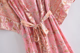 Boho Robe, Kimono Robe, Carina Rose Pink - Wild Rose Boho