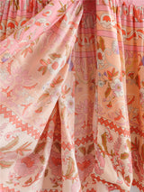 Midi Dress, Boho Dress, Sundress, Pink Camelia - Wild Rose Boho