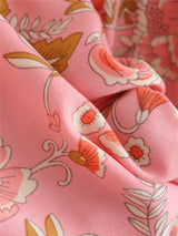 Midi Dress, Boho Dress, Sundress, Pink Camelia - Wild Rose Boho