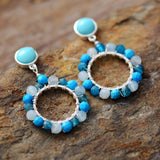 Boho Earrings, Dangle Earrings, Flower Ear