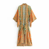 Boho Robe, Kimono Robe, Camila Calla in Orange - Wild Rose Boho