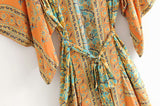 Boho Robe, Kimono Robe, Camila Calla in Orange - Wild Rose Boho