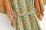 Boho Robe, Kimono Robe, Camila Calla in Orange - Wild Rose Boho