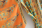 Boho Robe, Kimono Robe, Camila Calla in Orange - Wild Rose Boho