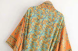 Boho Robe, Kimono Robe, Camila Calla in Orange - Wild Rose Boho