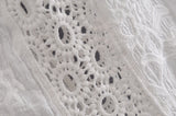 Boho Blouse, Vintage Crochet Blouse, Lisa White and Apricot - Wild Rose Boho