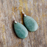 Boho Earrings, Dangle Earrings, Green Aventurine - Wild Rose Boho