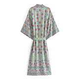 Boho Robe, Kimono Robe, Arama in Pine Green - Wild Rose Boho