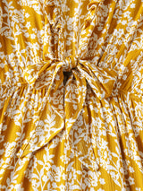 Boho Jumpsuit, Boho Romper, Cyan in Yellow